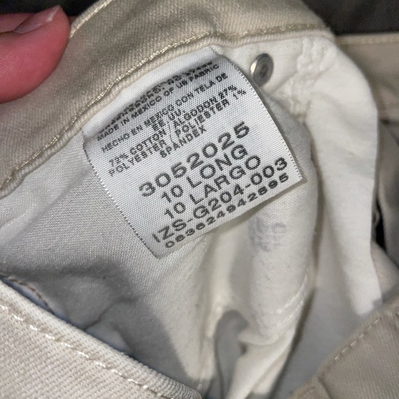 White/Cream straight leg pant - Picture 3 of 4